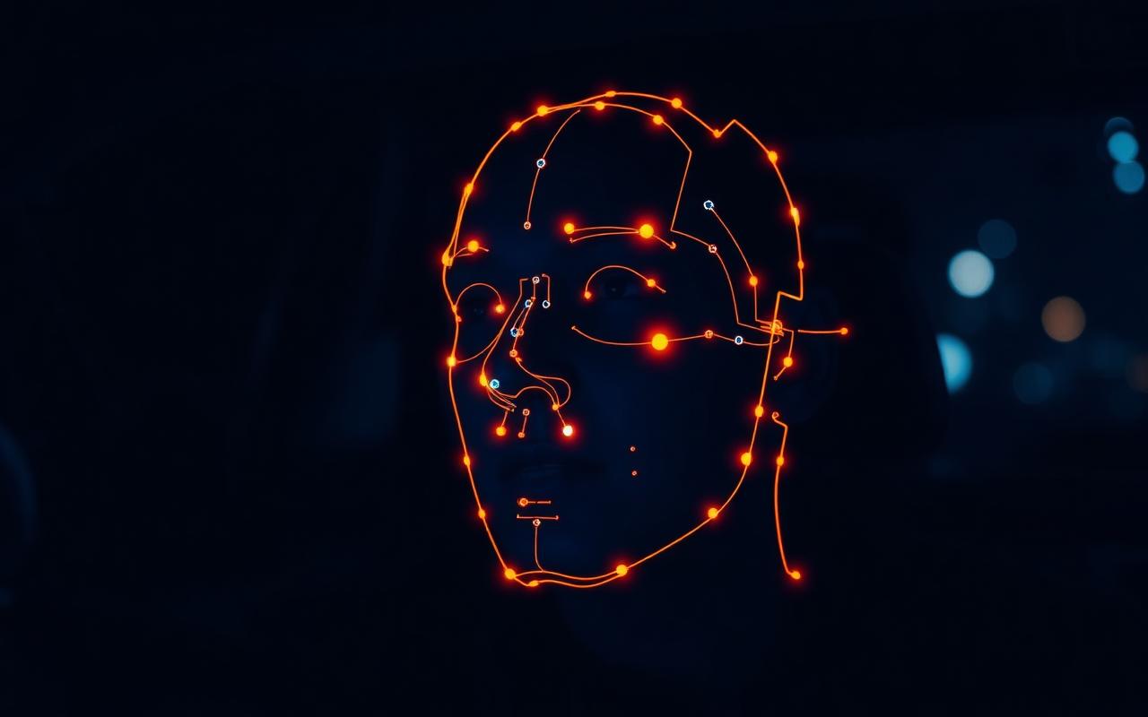 Visualisation IA de détection de visage